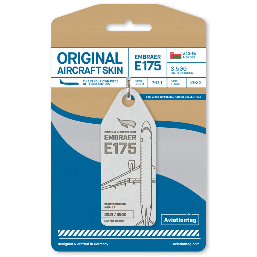 Aviationtag keychain made from real aircraft fuselage