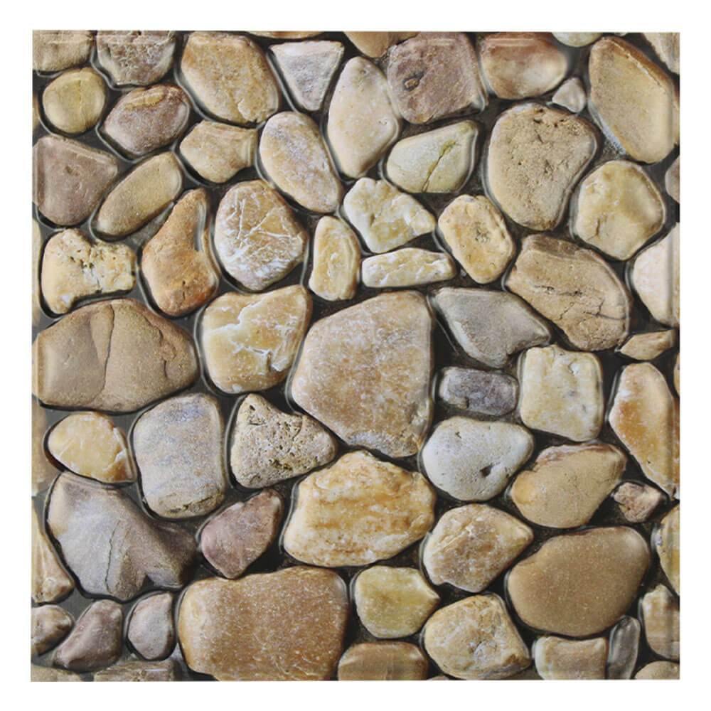 Commomy 3D cobblestone texture peel and stick wall tile panel