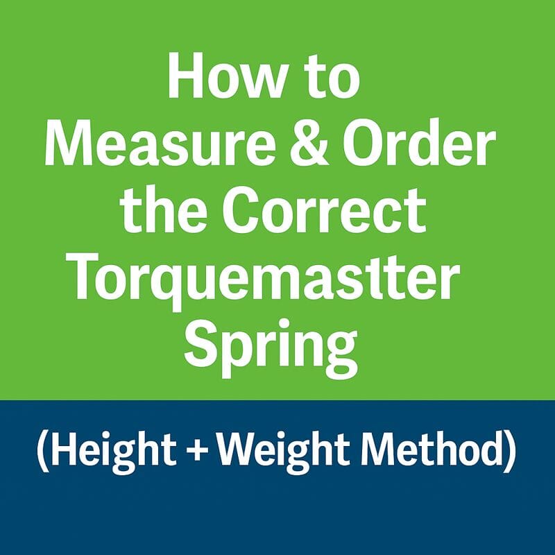 Measuring a garage door spring for correct replacement fit