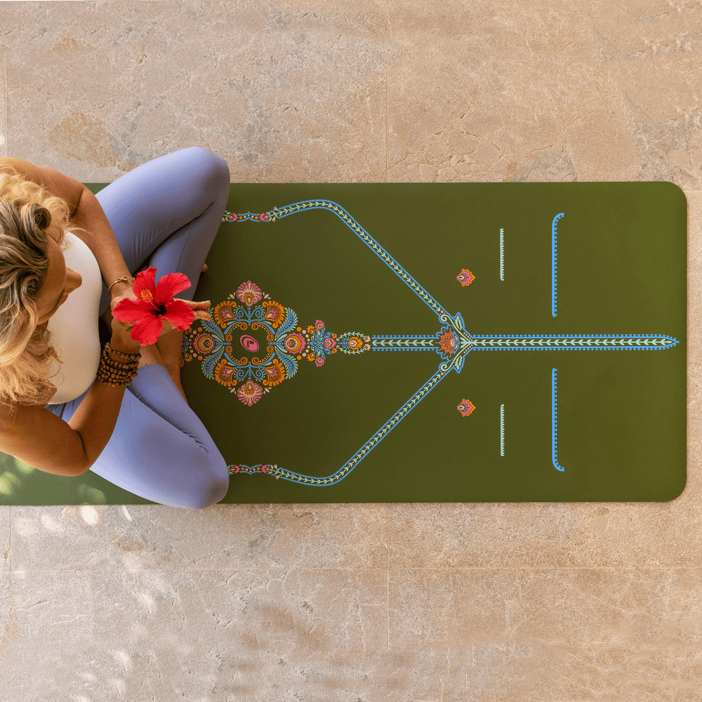 Liforme yoga mat with AlignForMe alignment system
