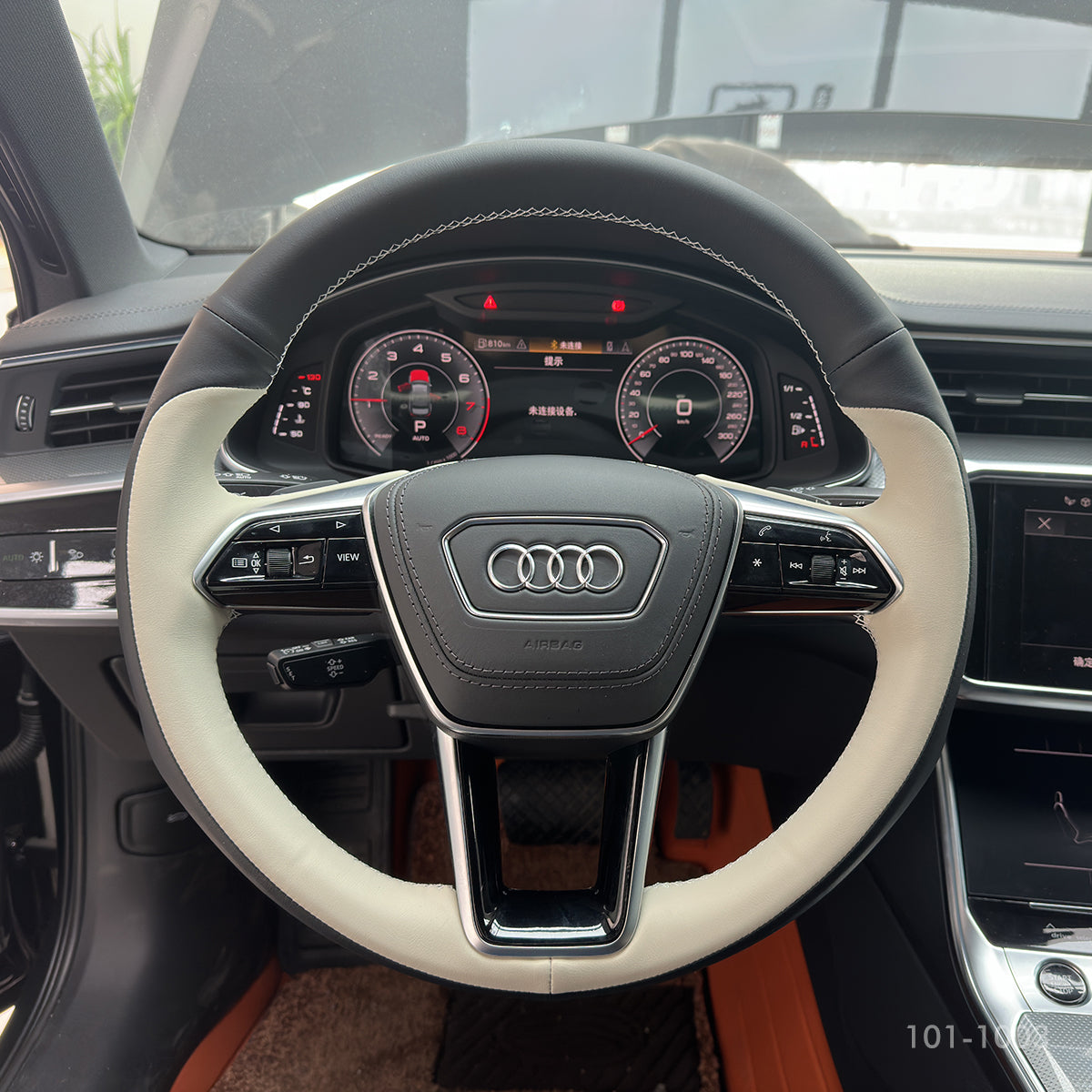 MEWANT custom hand-stitched steering wheel cover