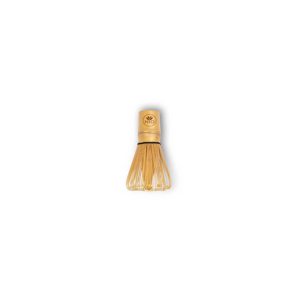 Nio Teas matcha preparation with bamboo whisk