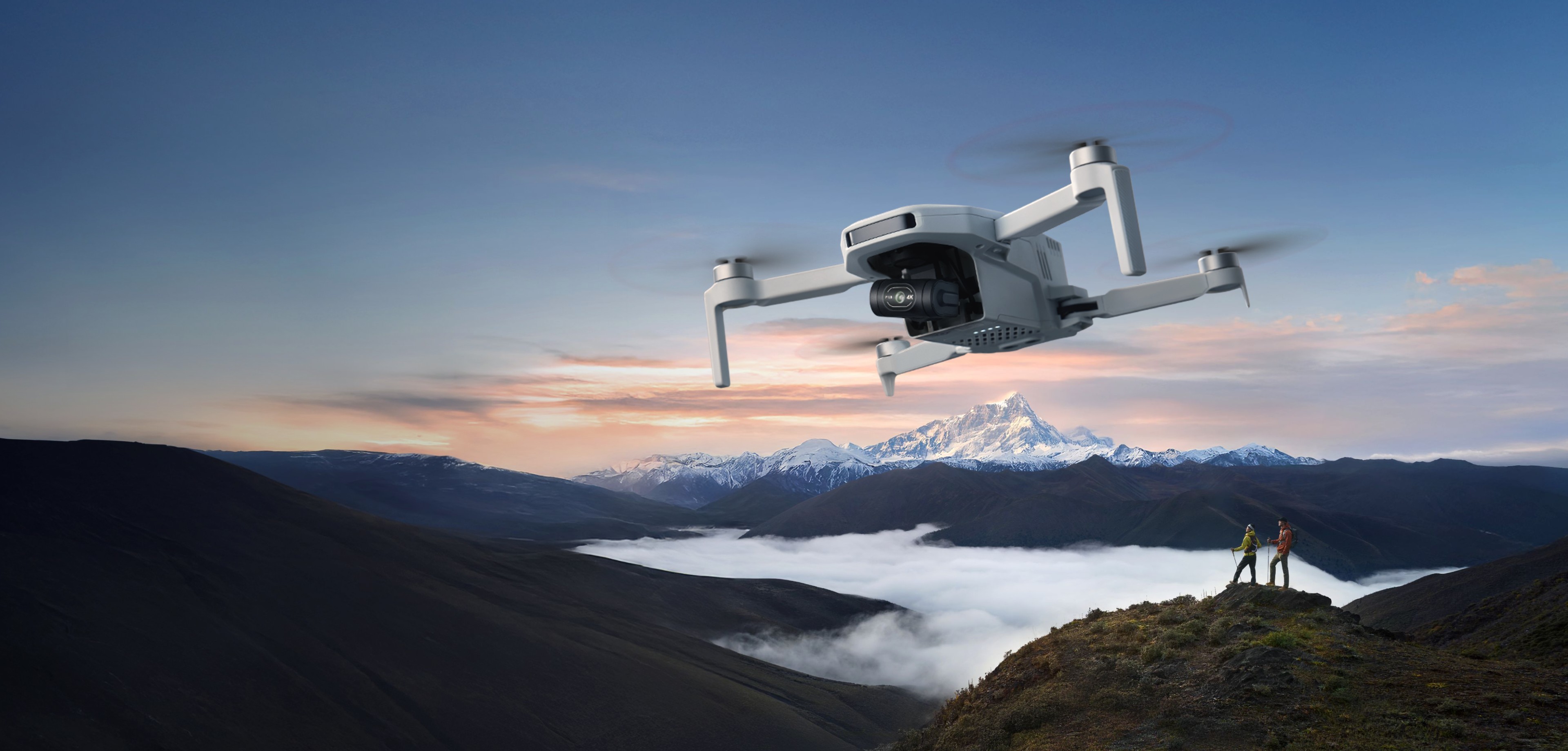 Potensic camera drone in flight