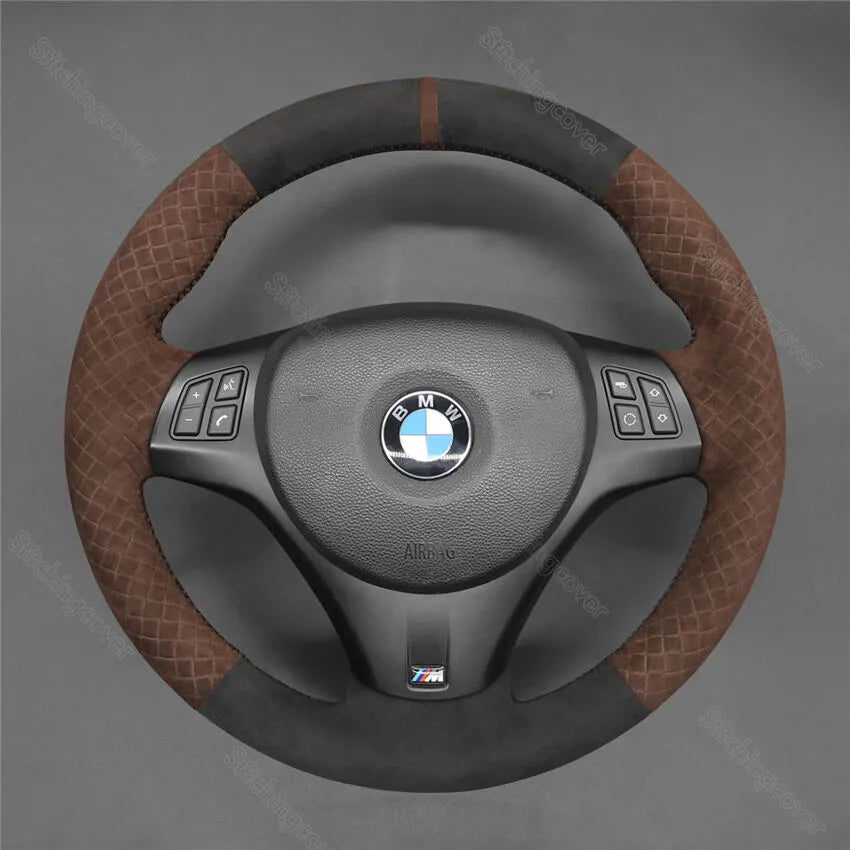 Stitching Cover custom leather steering wheel cover