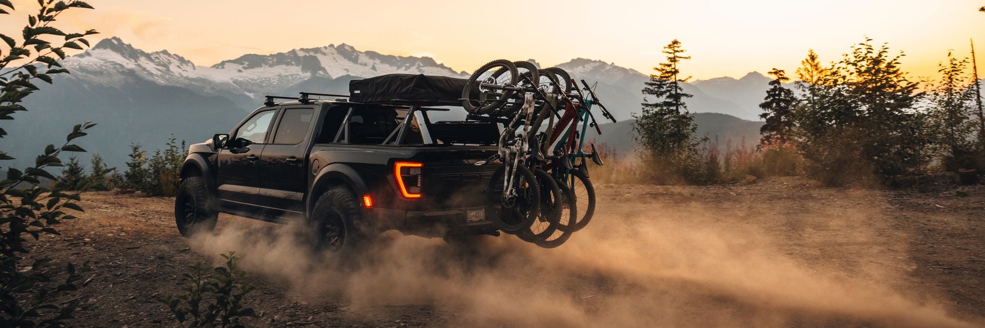 Thule bike rack mounted on a vehicle