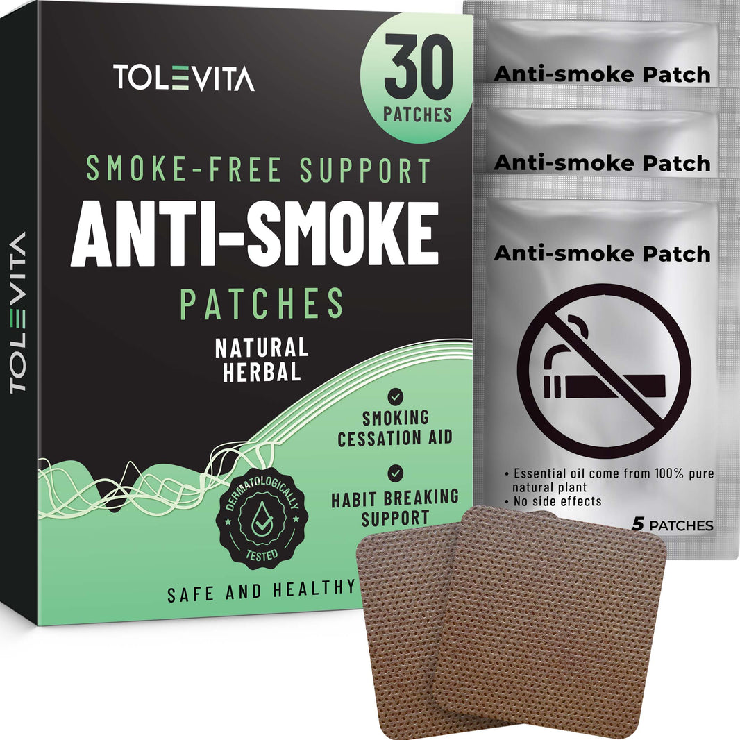 TOLEVITA anti-smoke patch applied to skin