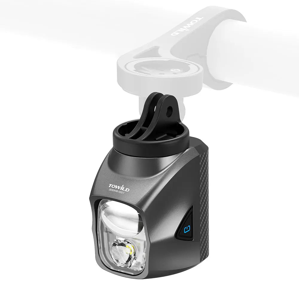Towildbike smart bike light mounted on handlebars